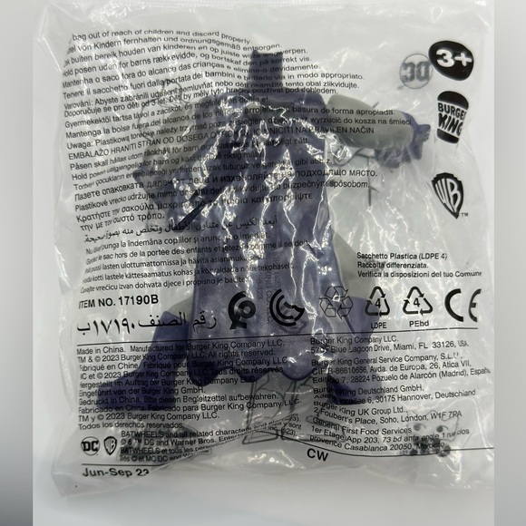 SEALED 2023 Burger King Jr. DC Comics Batman ‘Batwheels’ Toy No. 1 Warner Bros. - Picture 2 of 3